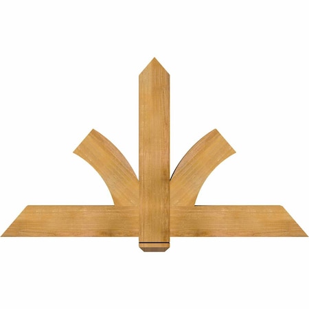 Ekena Millwork Redmond Rough Sawn Timber Gable Bracket, Western Red Cedar, 60"W x 35"H x 4"D x 6"F, 14/12 Pitch GBW060X35X0406RED00RWR